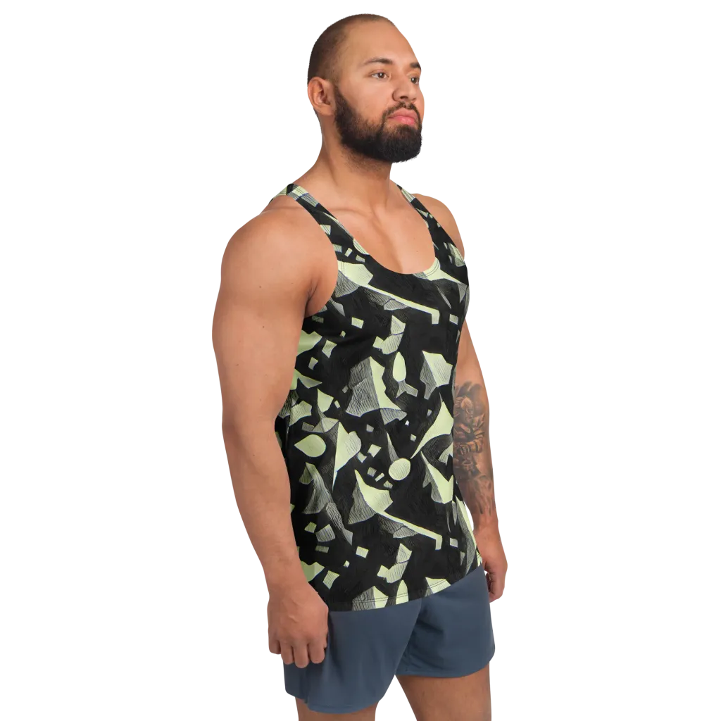 Obsidian Circuit on Men's Tank Top — Right Front