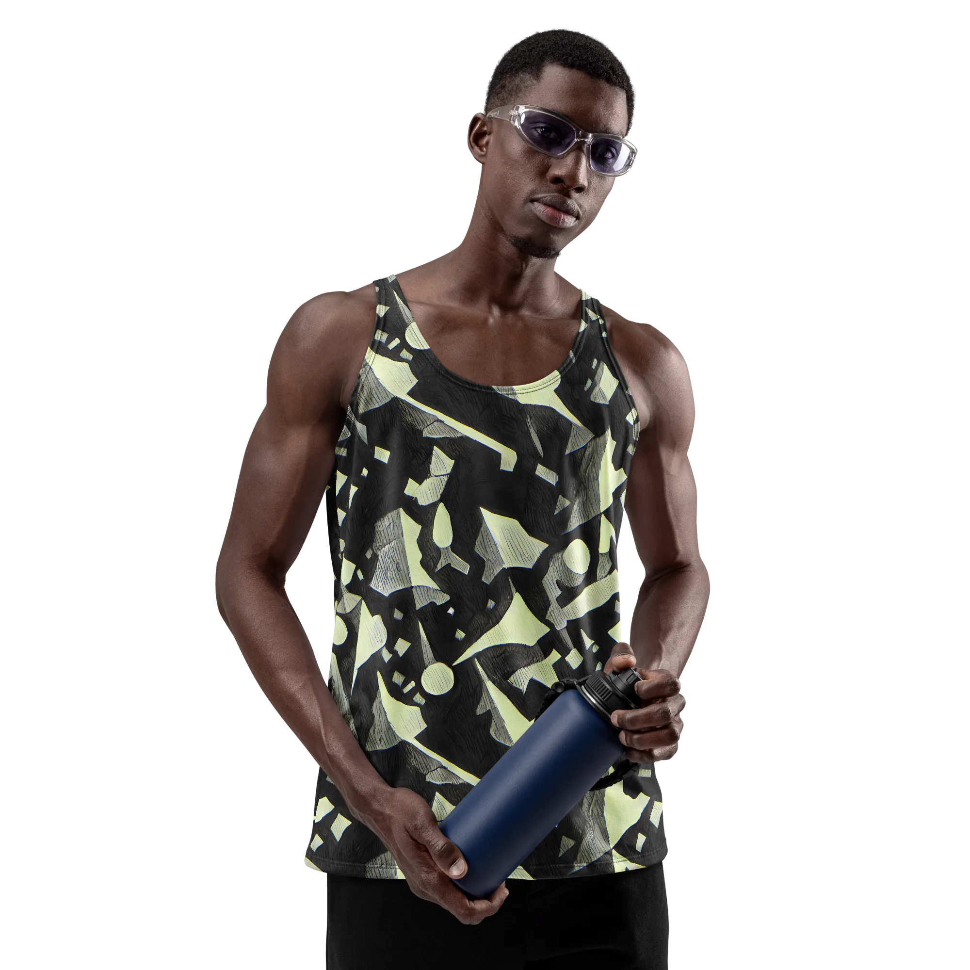 Obsidian Circuit on Men's Tank Top — Front
