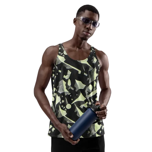 Obsidian Circuit on a Men's Tank Top