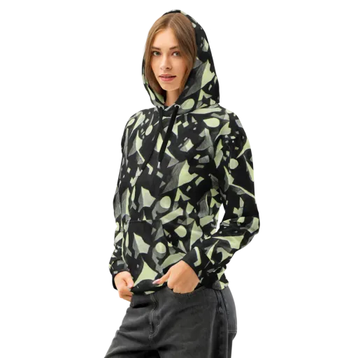Obsidian Circuit on a Cotton Hoodie