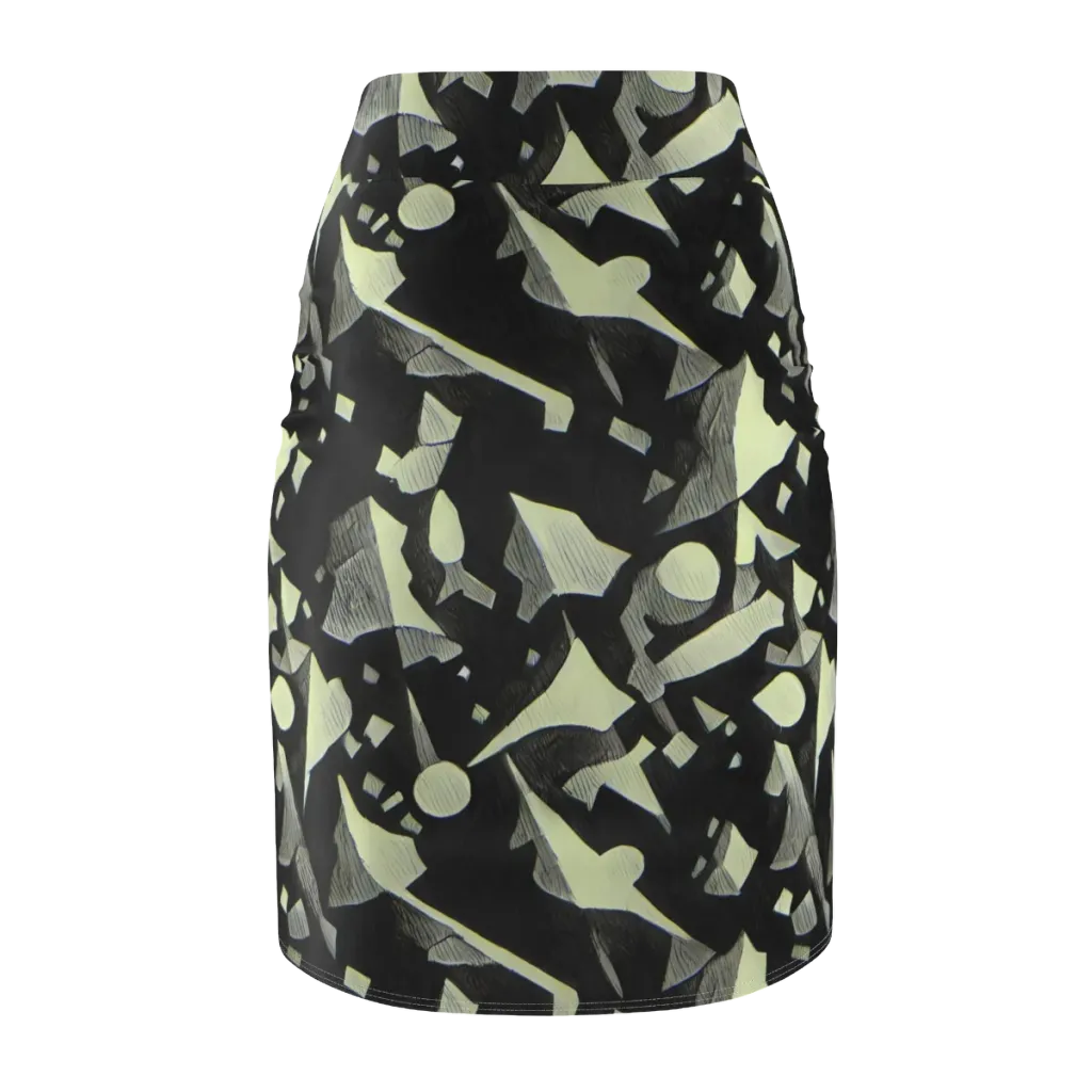 Obsidian Circuit on Pencil Skirt — Back