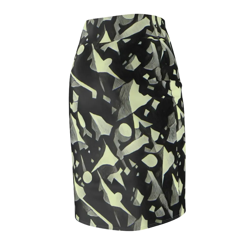 Obsidian Circuit on Pencil Skirt — Back Side