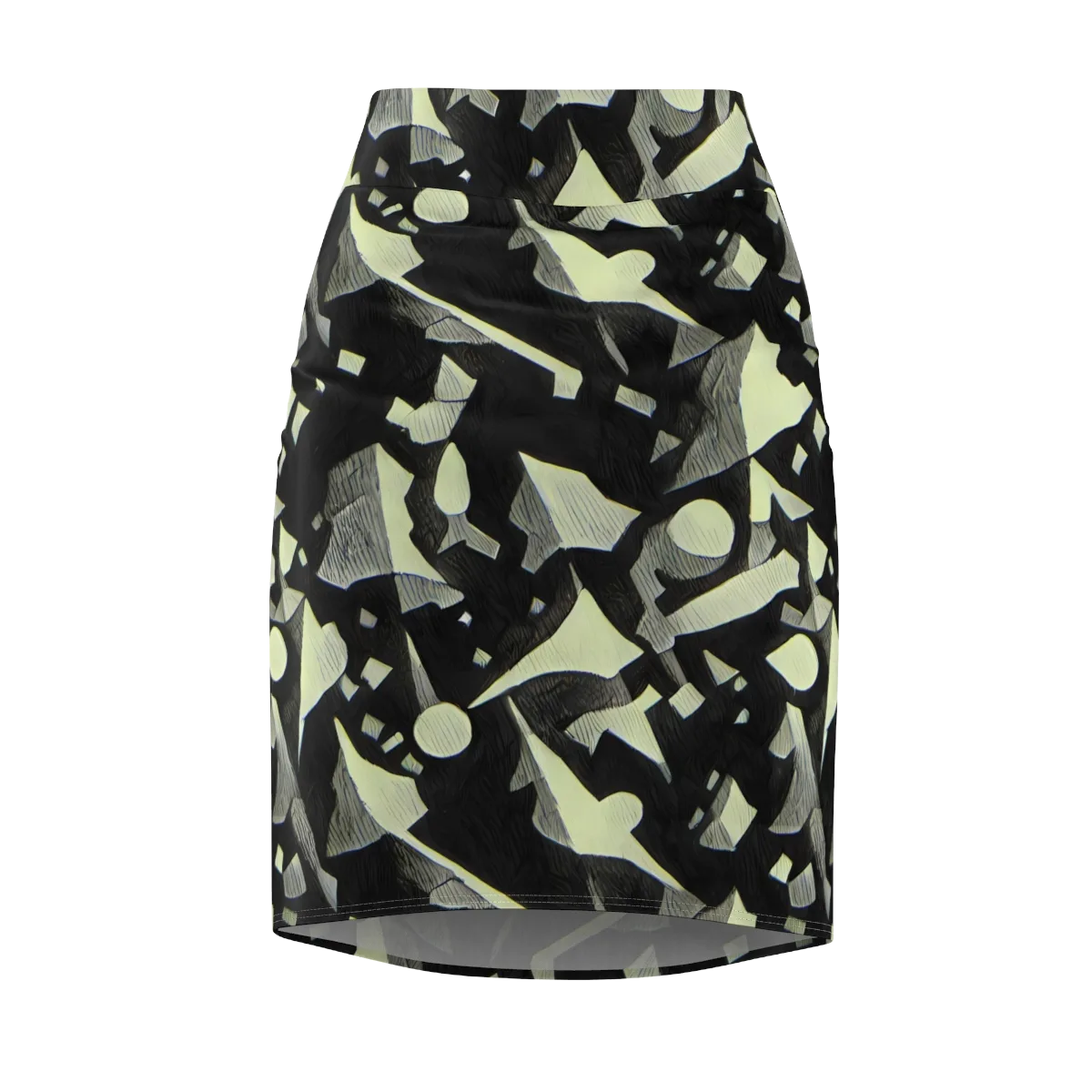 Obsidian Circuit on Pencil Skirt — Front