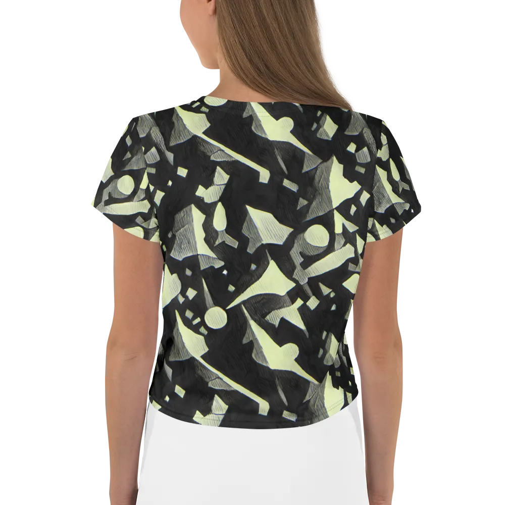 Obsidian Circuit on Crop Tee — Back
