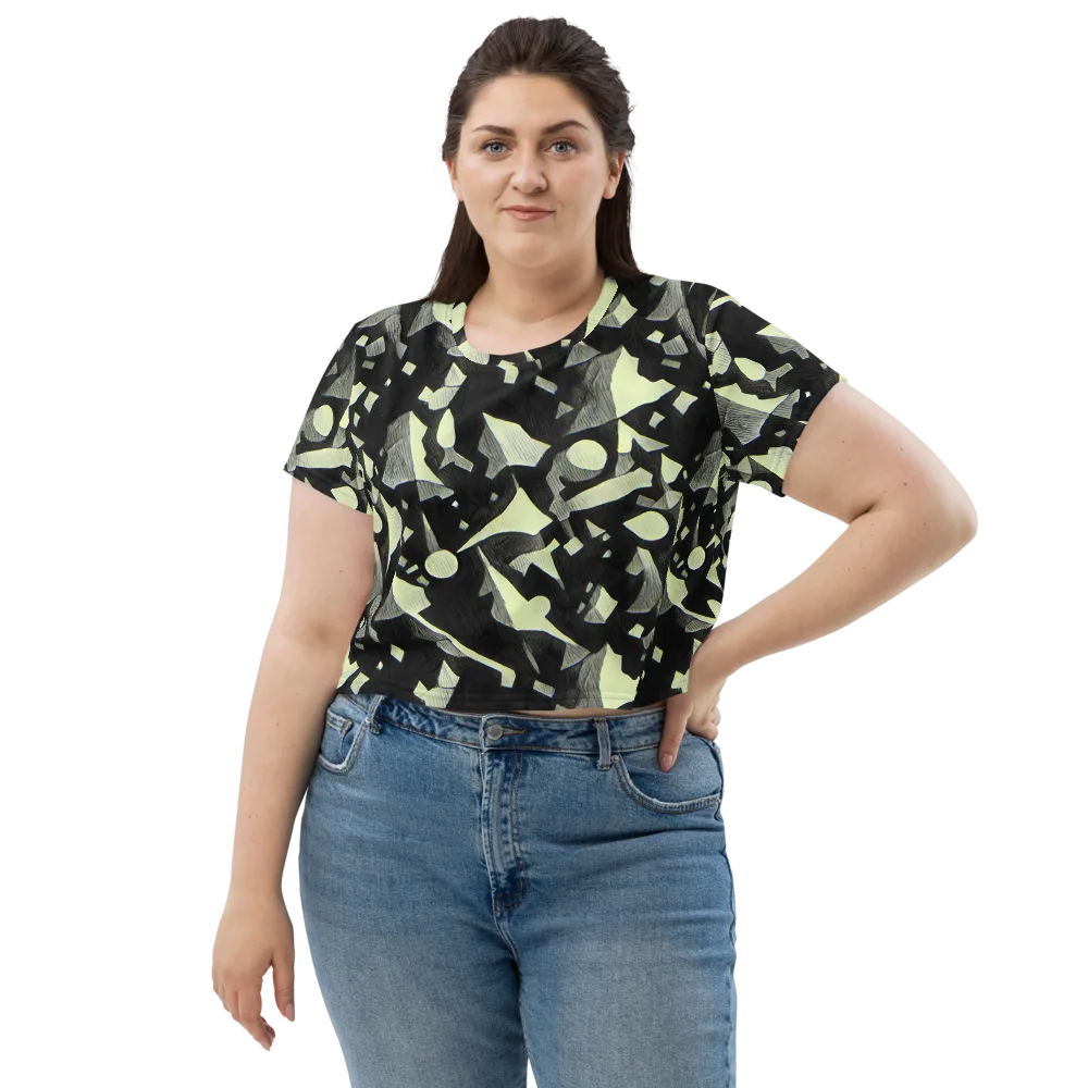 Obsidian Circuit on Crop Tee — Front