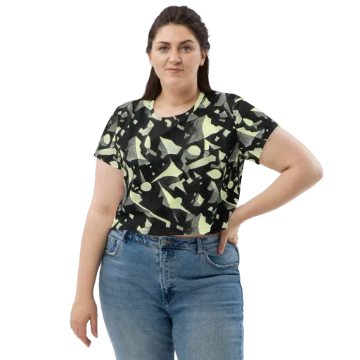 Obsidian Circuit on a Crop Tee