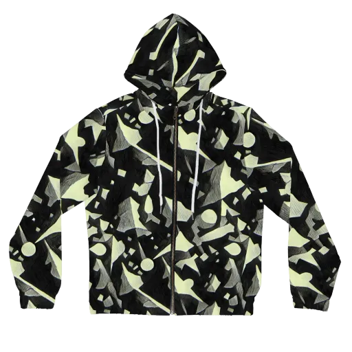 Obsidian Circuit on a Women's Full-Zip Hoodie
