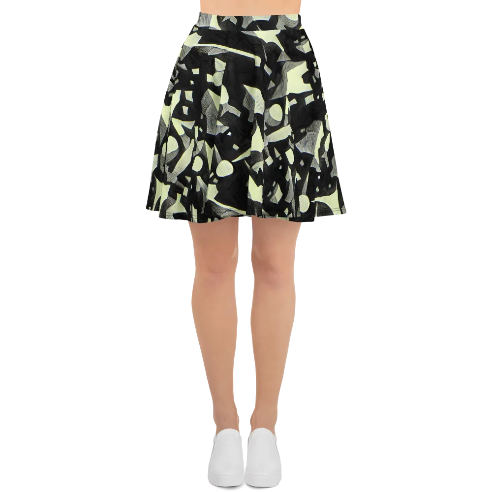 Obsidian Circuit on Skater Skirt — Front