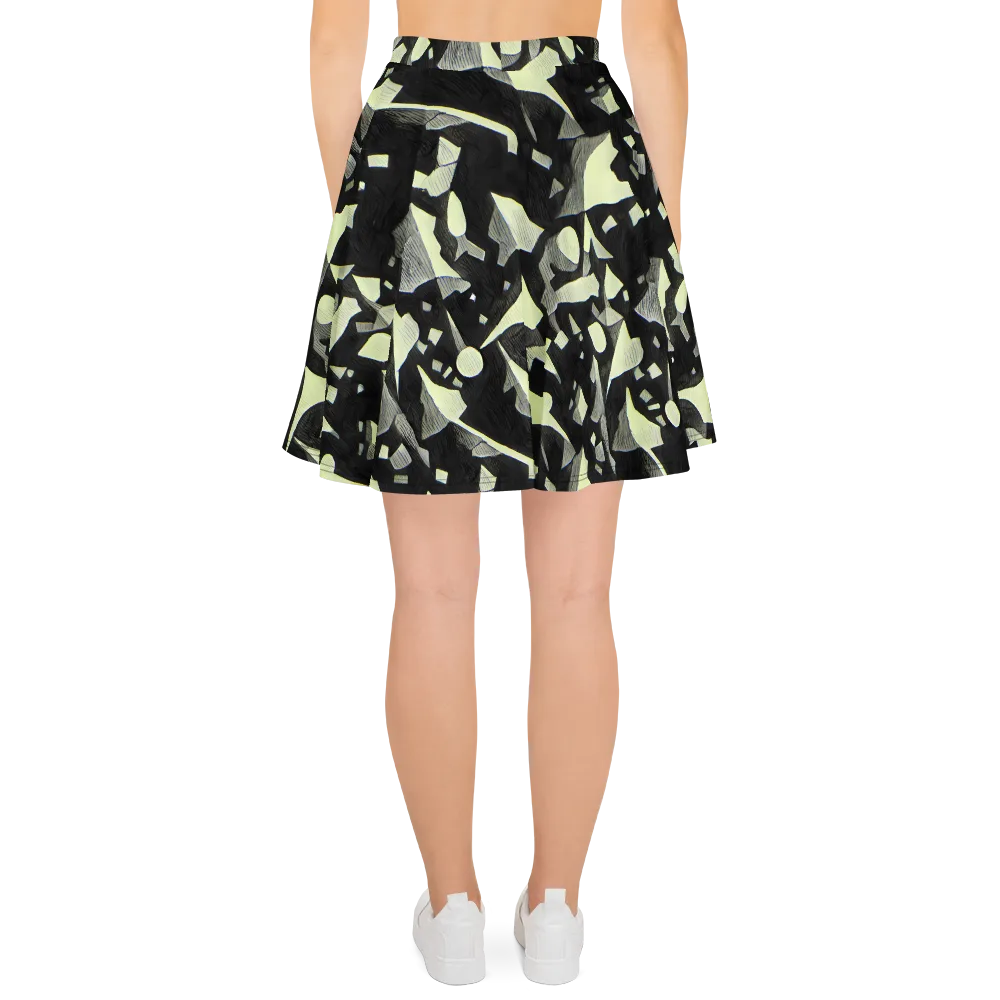 Obsidian Circuit on Skater Skirt — Back