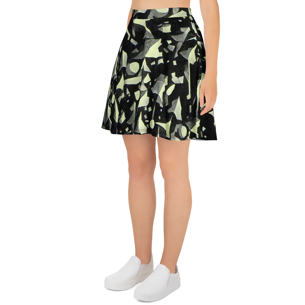 Obsidian Circuit on Skater Skirt — Left