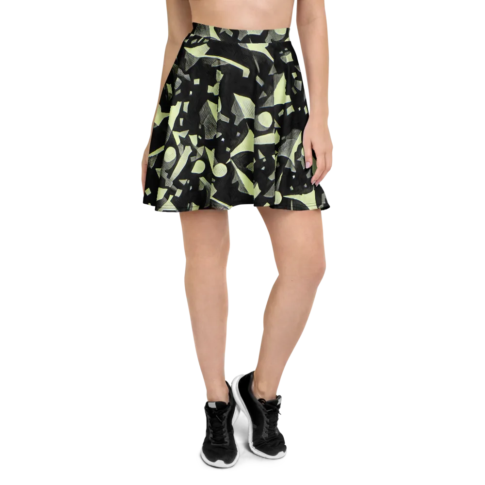 Obsidian Circuit on Skater Skirt — Front