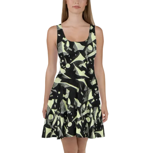 Obsidian Circuit on a Skater Dress
