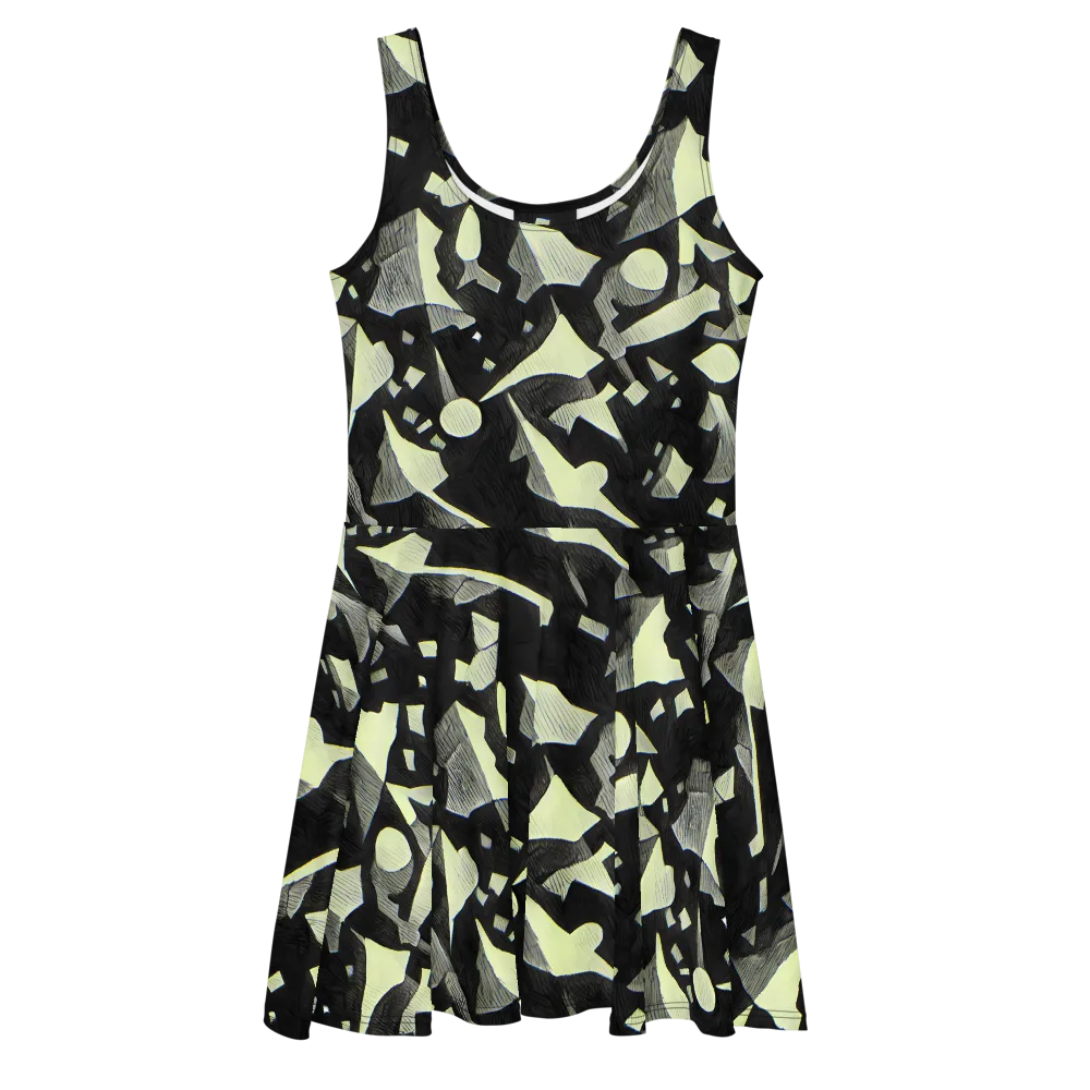 Obsidian Circuit on Skater Dress — Front