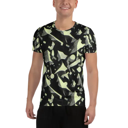Obsidian Circuit on a Men's Athletic T-Shirt