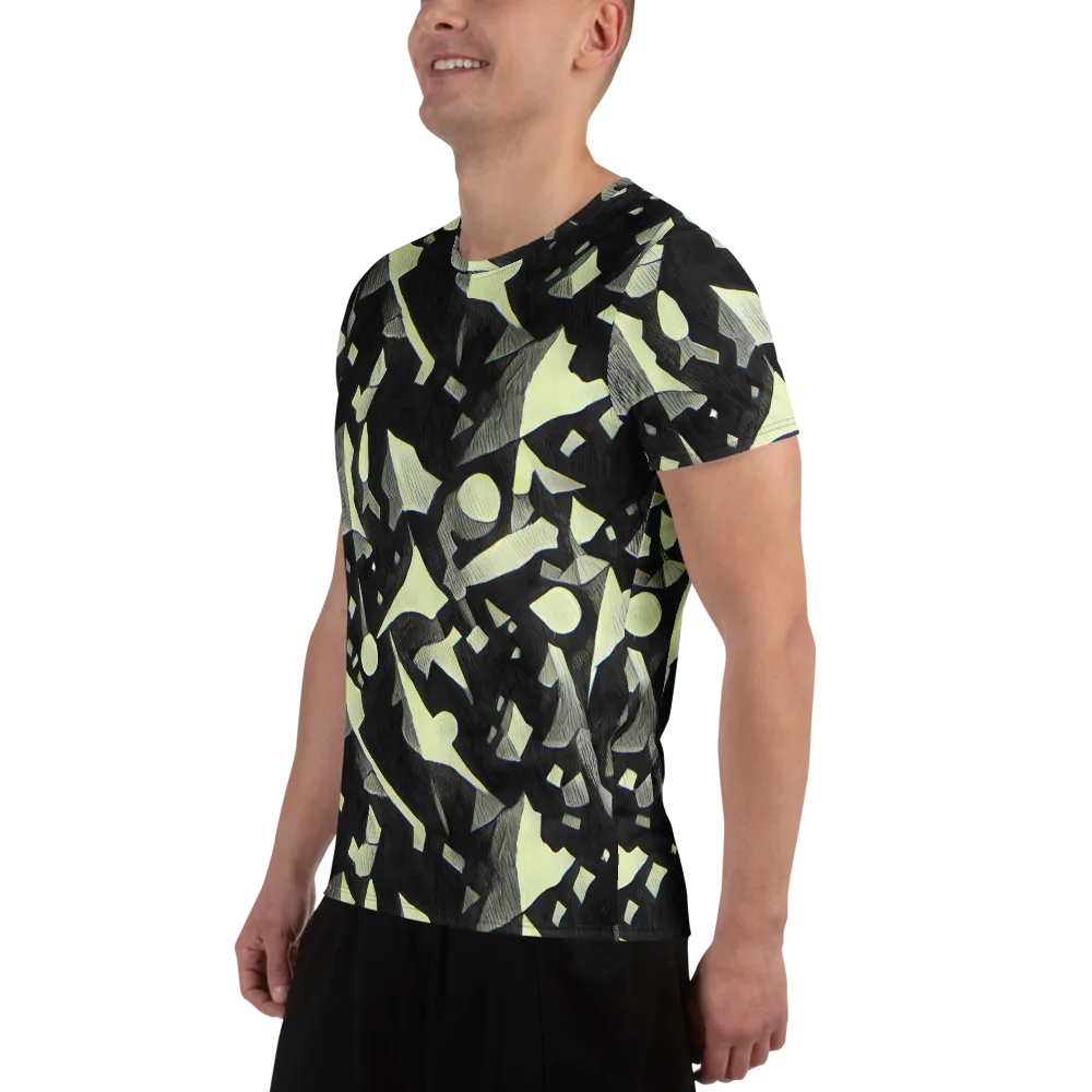 Obsidian Circuit on Men's Athletic T-Shirt — Left