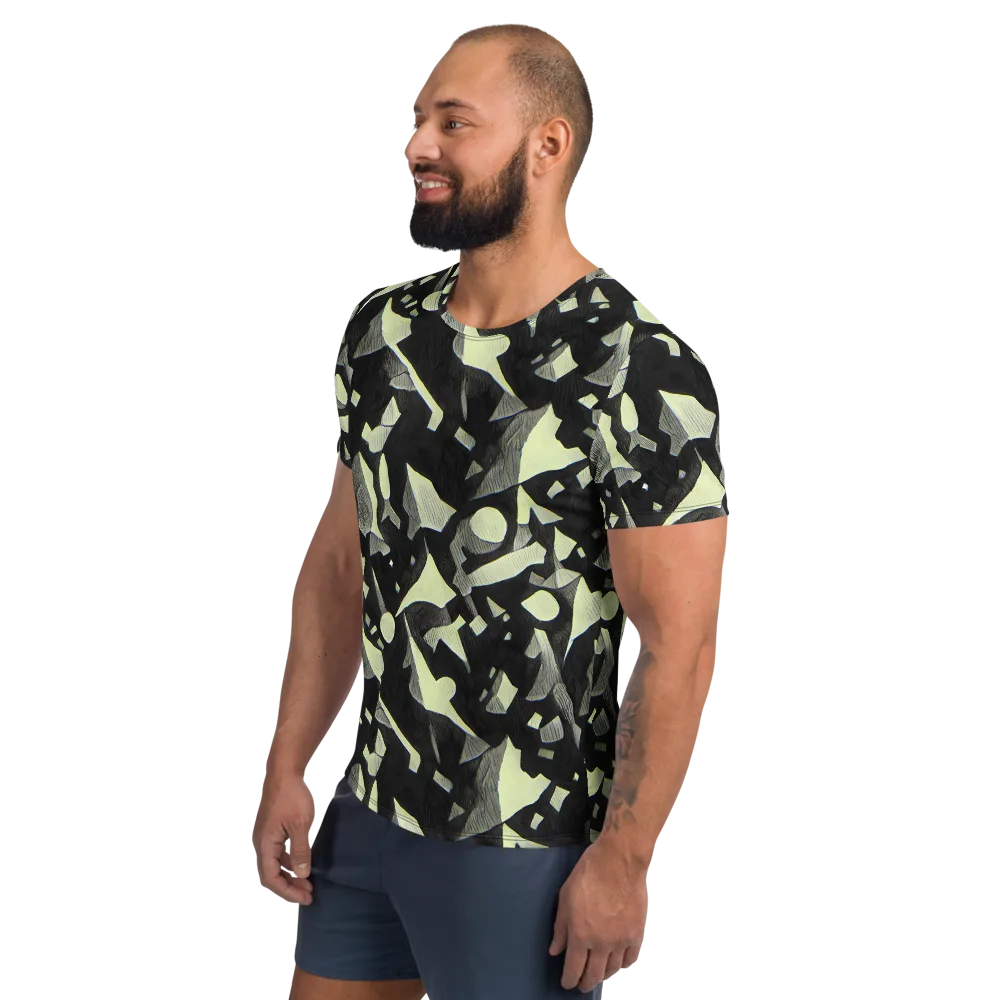Obsidian Circuit on Men's Athletic T-Shirt — Left
