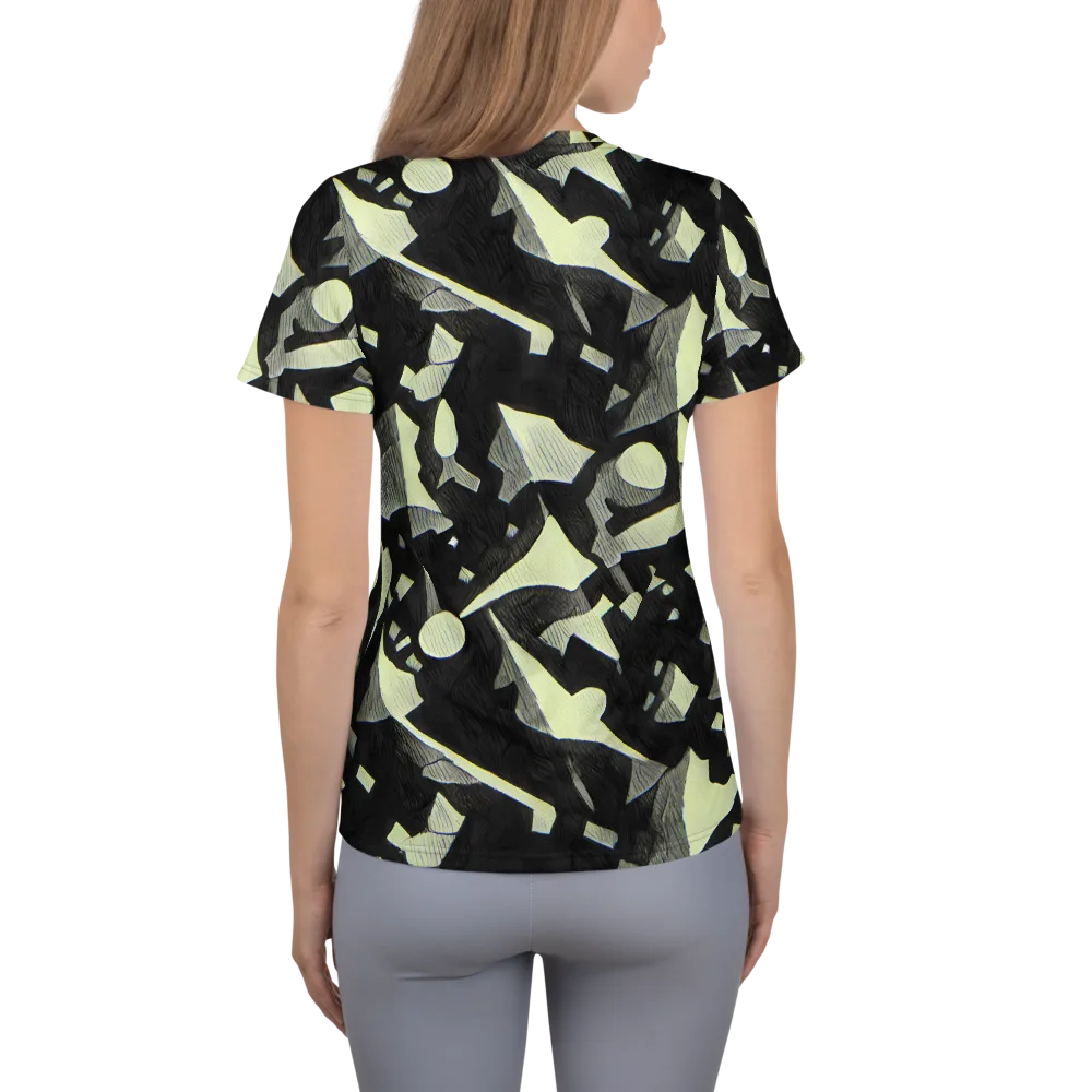 Obsidian Circuit on Women's Athletic T-Shirt — Back