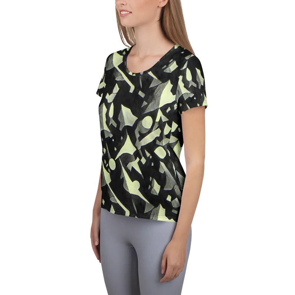 Obsidian Circuit on Women's Athletic T-Shirt — Left