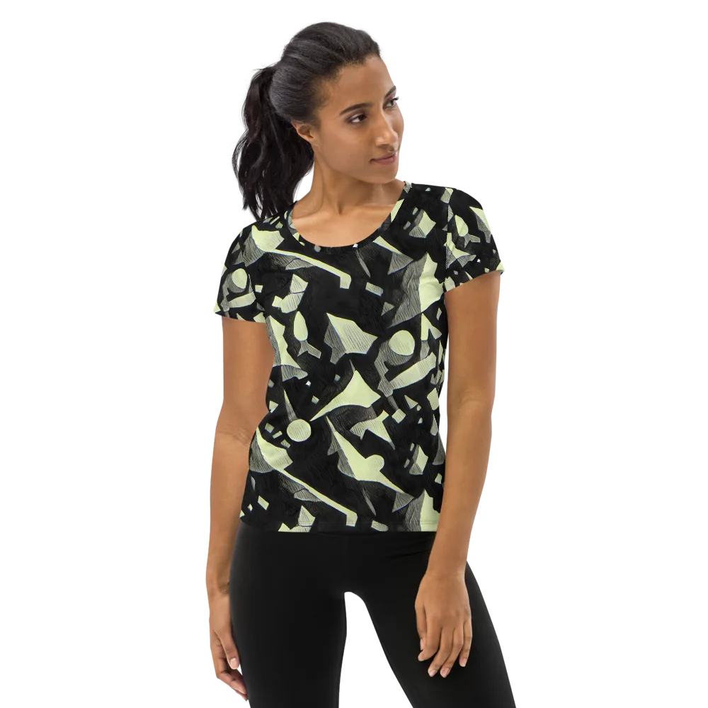 Obsidian Circuit on Women's Athletic T-Shirt — Front