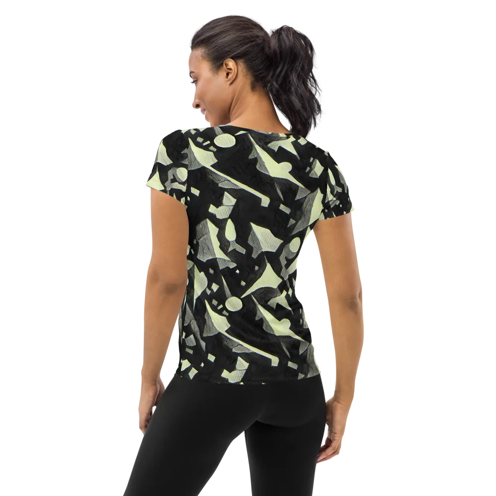 Obsidian Circuit on Women's Athletic T-Shirt — Back