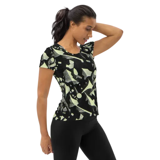 Obsidian Circuit on a Women's Athletic T-Shirt