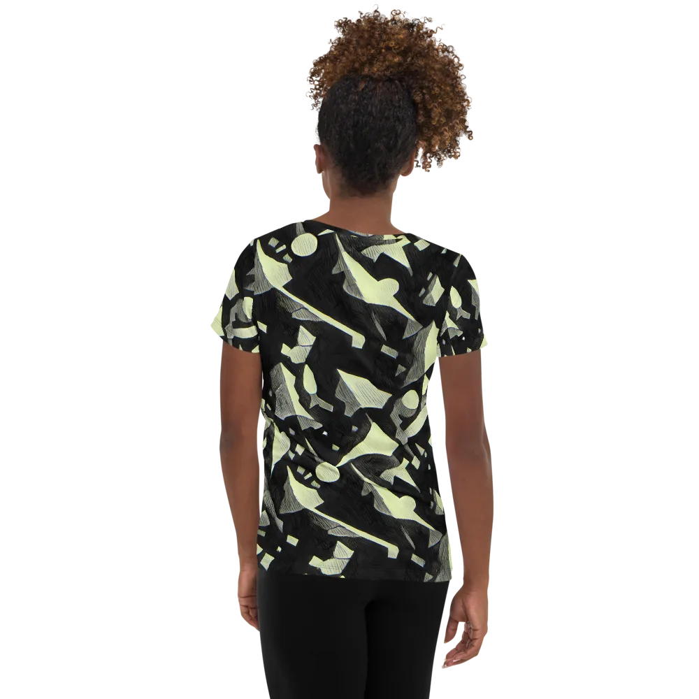 Obsidian Circuit on Women's Athletic T-Shirt — Back
