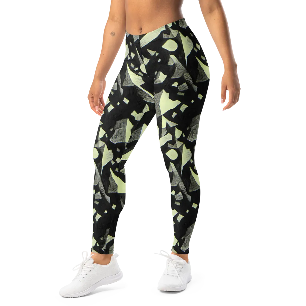 Obsidian Circuit on Leggings — Left Front