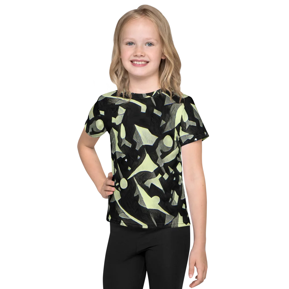 Obsidian Circuit on Kids Crew Neck T-Shirt — Front