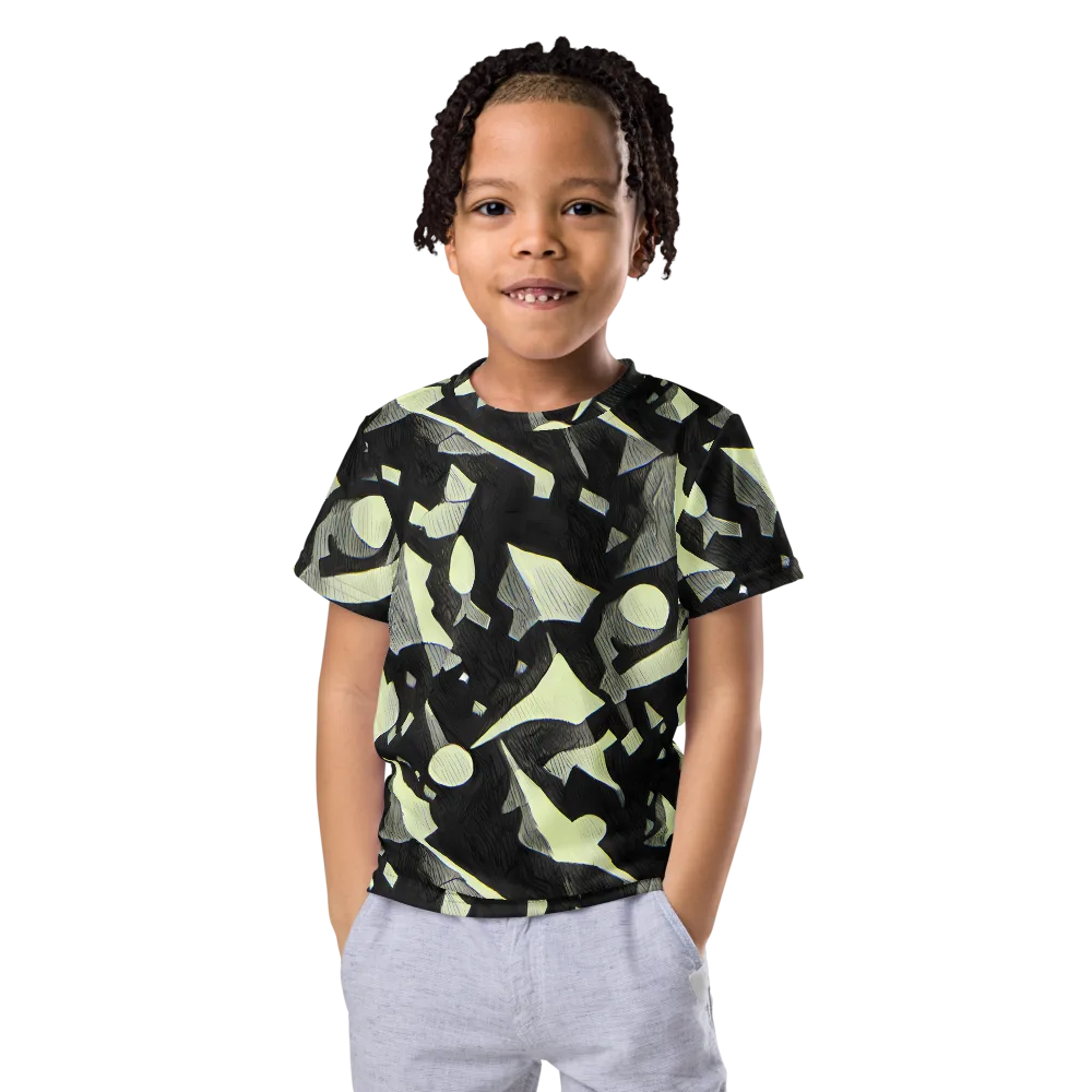 Obsidian Circuit on Kids Crew Neck T-Shirt — Front
