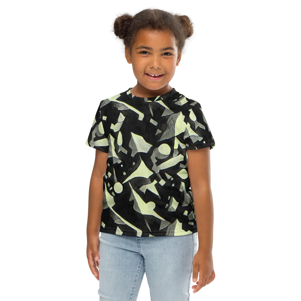 Obsidian Circuit on Kids Crew Neck T-Shirt — Front