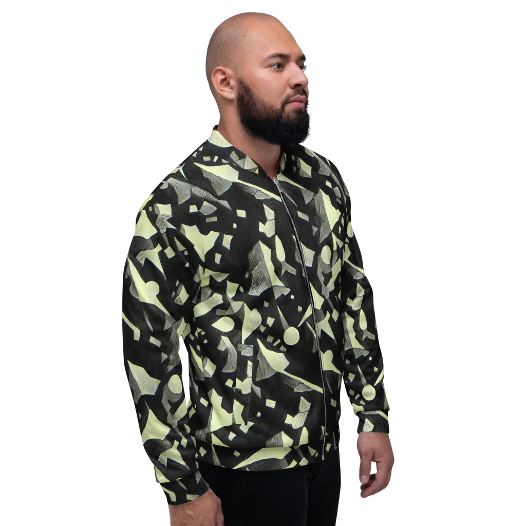Obsidian Circuit on Bomber Jacket — Right