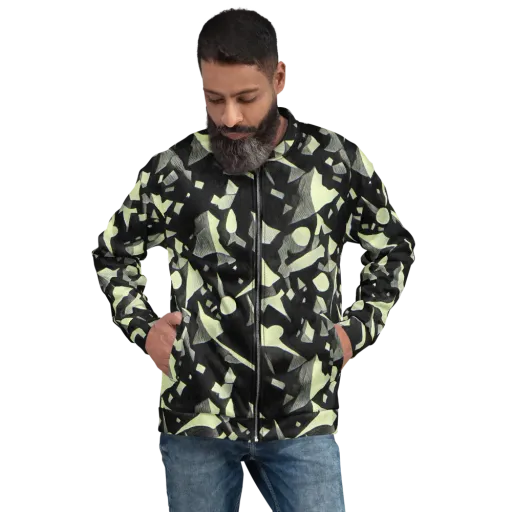 Obsidian Circuit on a Bomber Jacket