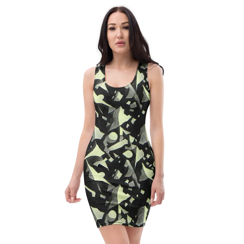 Obsidian Circuit on Bodycon Dress — Front