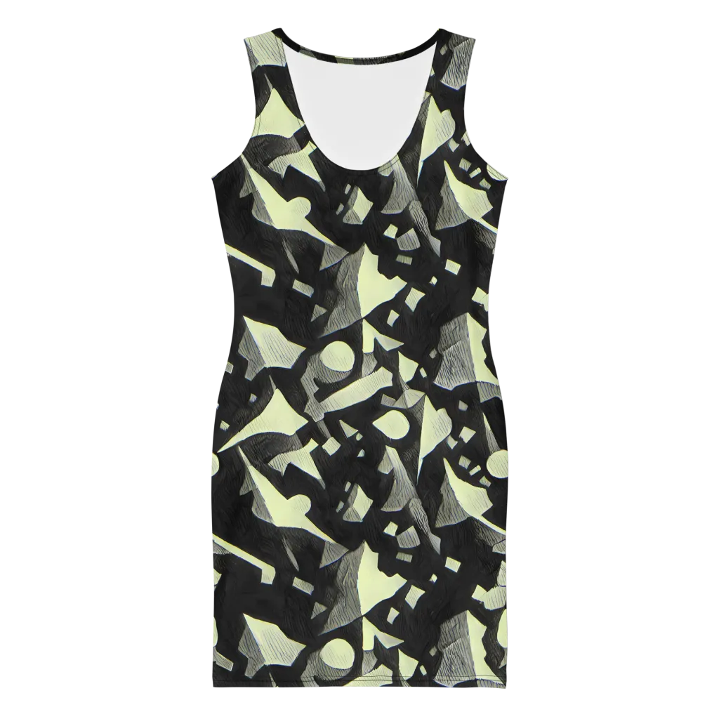 Obsidian Circuit on Bodycon Dress — Front