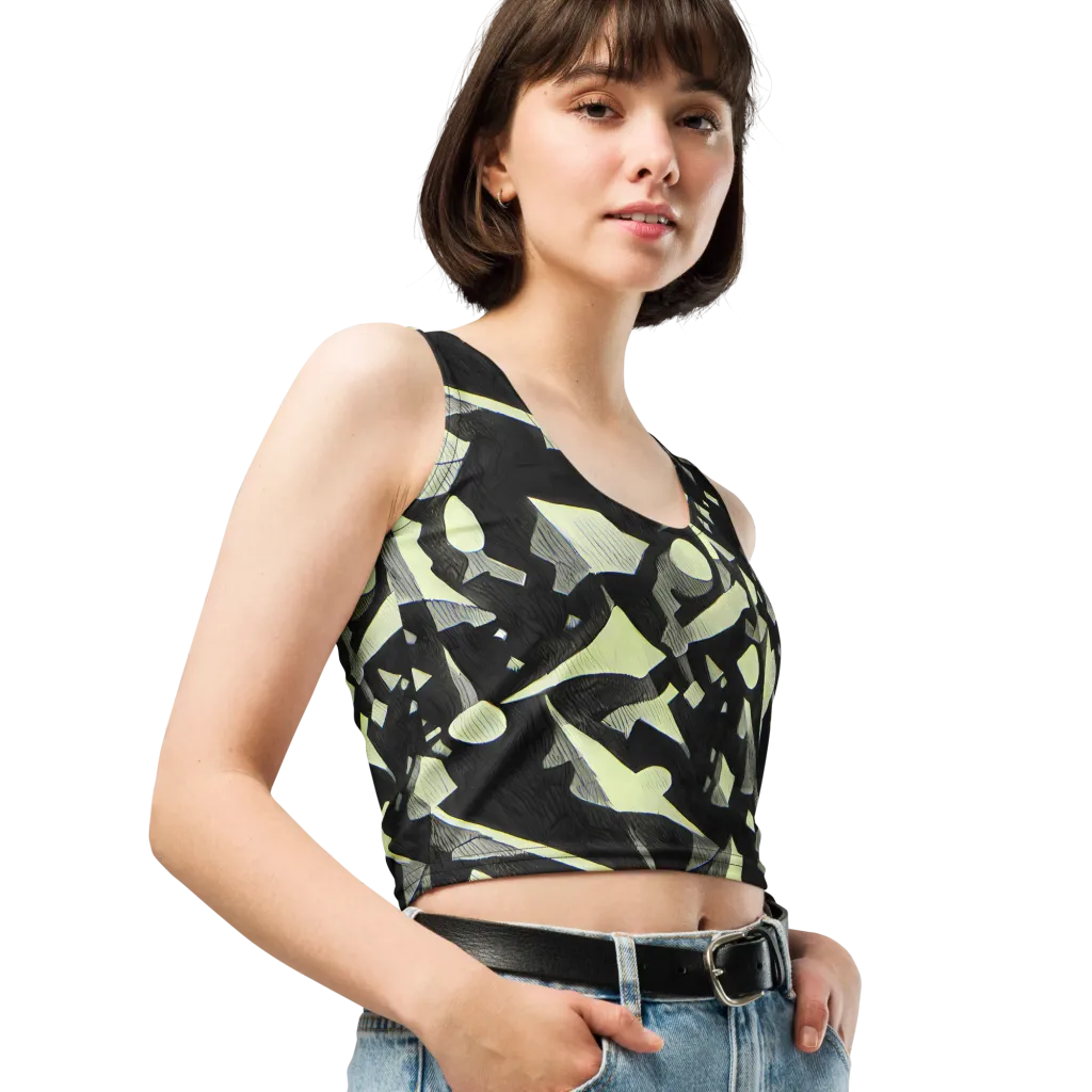 Obsidian Circuit on Crop Top — Right Front