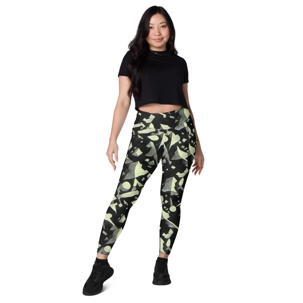 Obsidian Circuit on Leggings with Pockets — Front