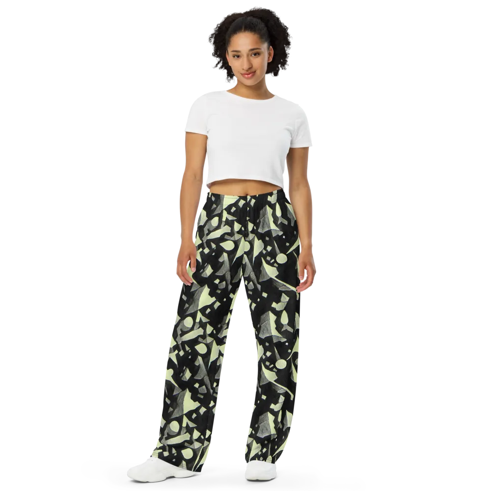 Obsidian Circuit on Wide-Leg Pants — Front