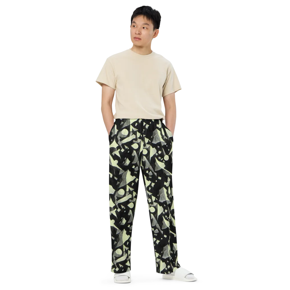 Obsidian Circuit on Wide-Leg Pants — Front