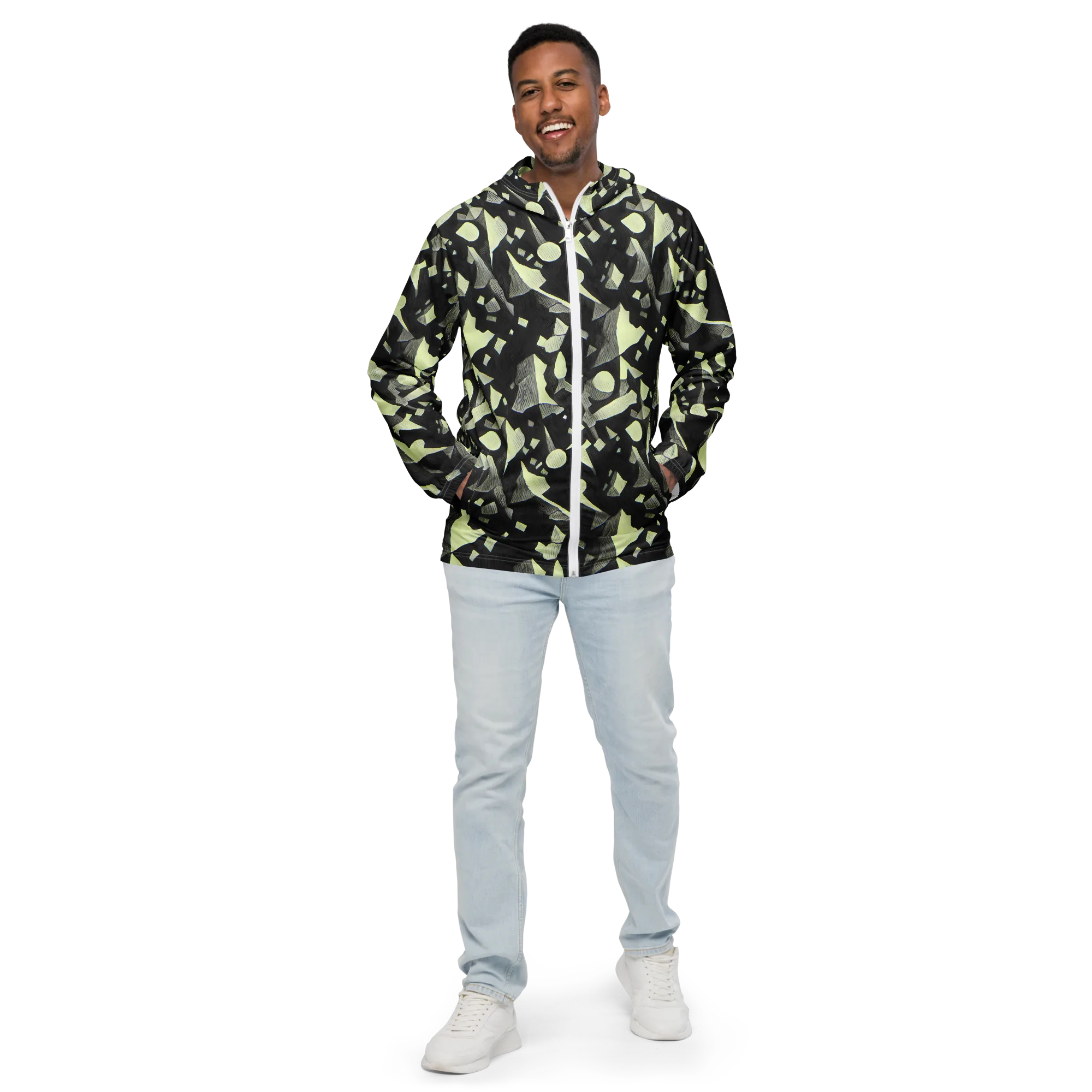 Obsidian Circuit on Men's Windbreaker — Front