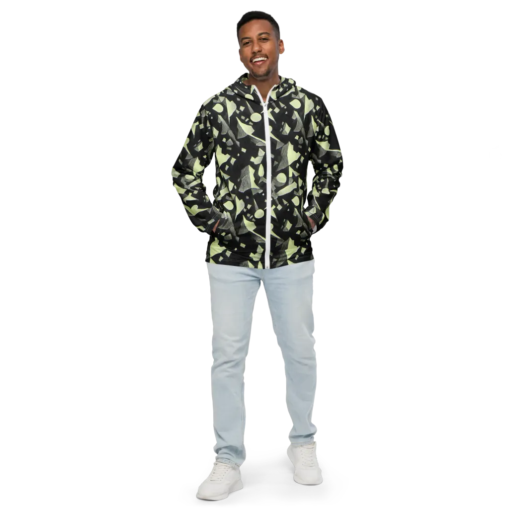 Obsidian Circuit on Men's Windbreaker — Front
