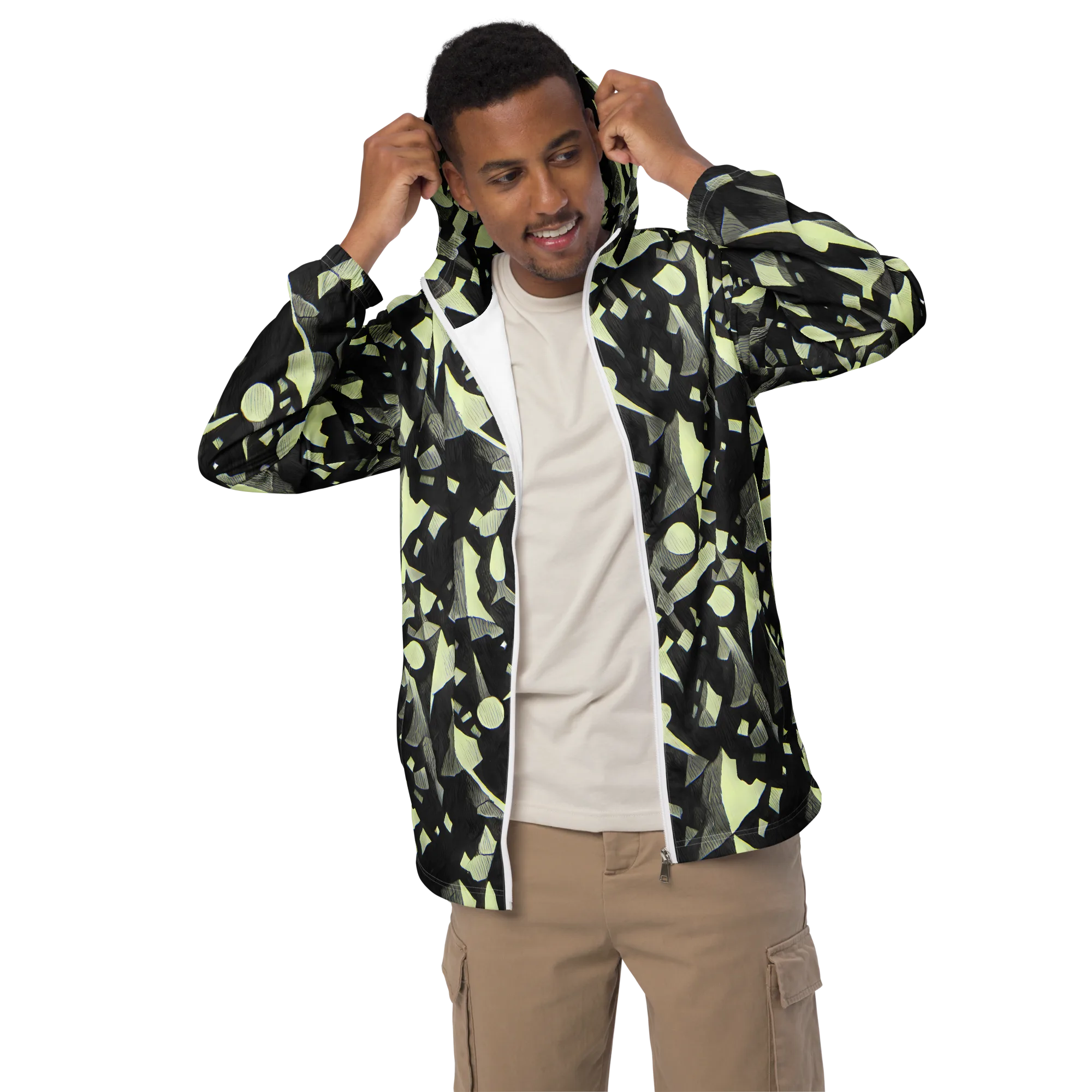 Obsidian Circuit on Men's Windbreaker — Front