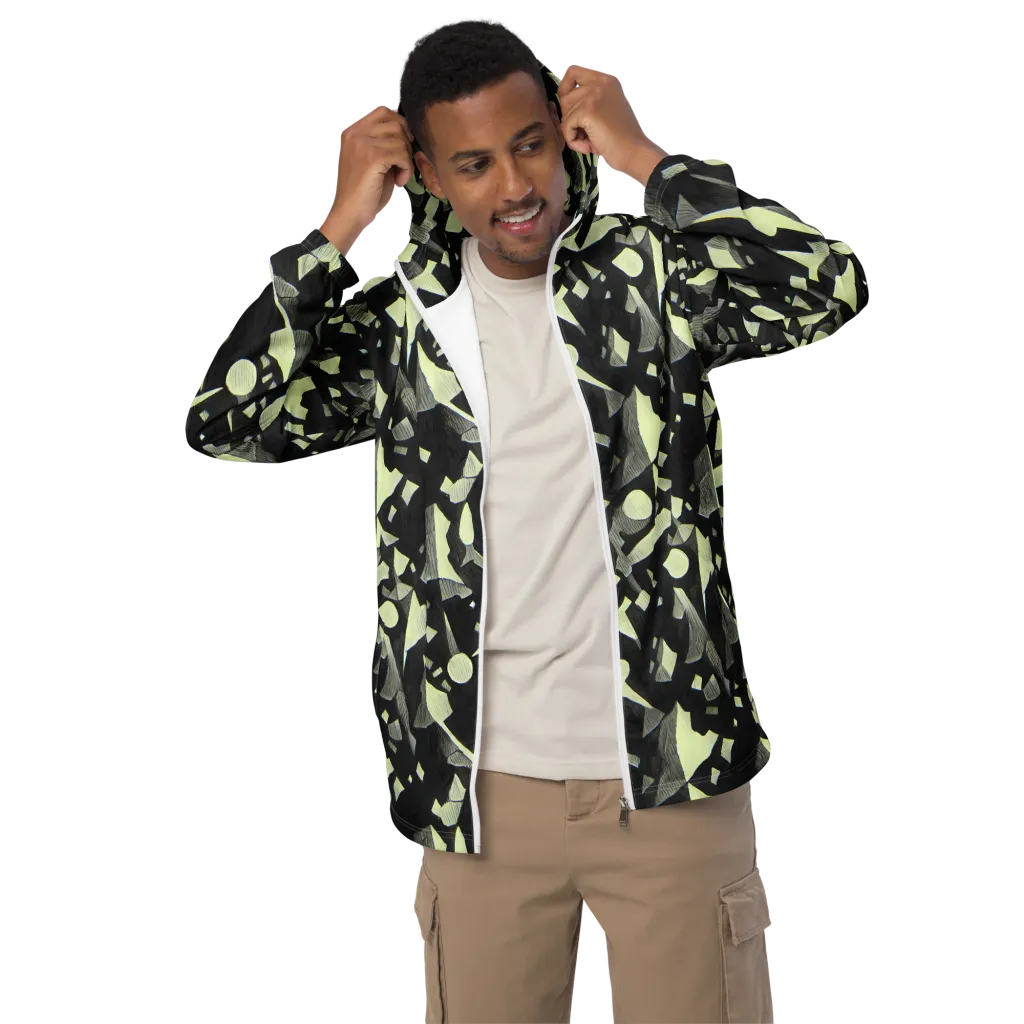 Obsidian Circuit on Men's Windbreaker — Front