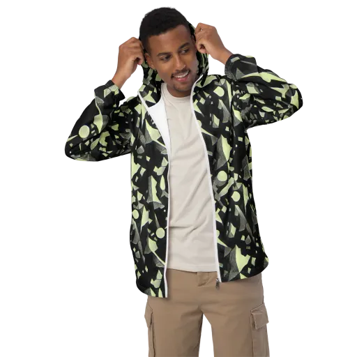 Obsidian Circuit on a Men's Windbreaker