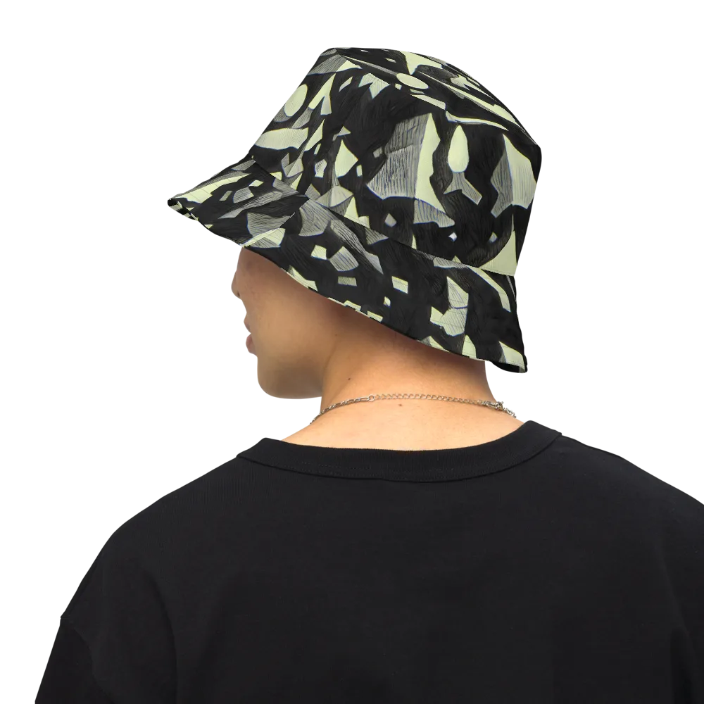 Obsidian Circuit on Reversible Bucket Hat — Back Inside