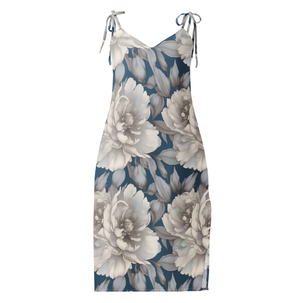 Silver Petal Tide on Slip Dress — Front