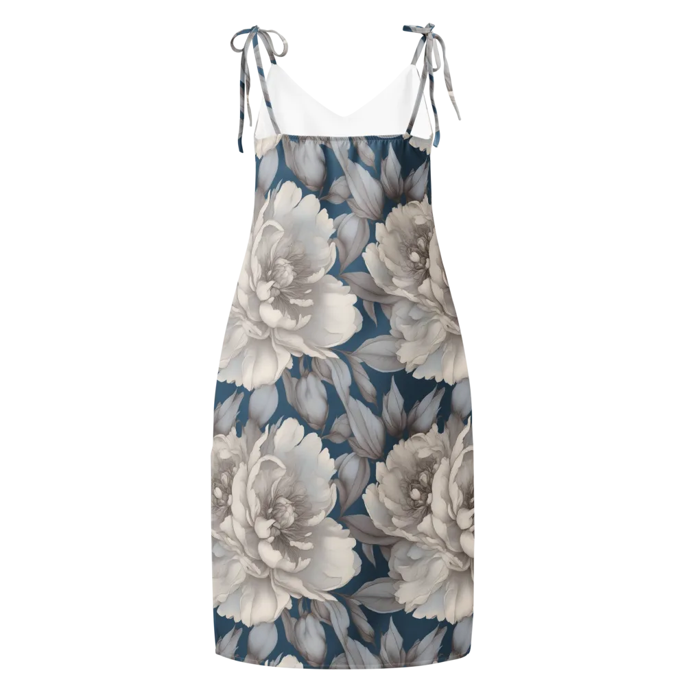 Silver Petal Tide on Slip Dress — Back