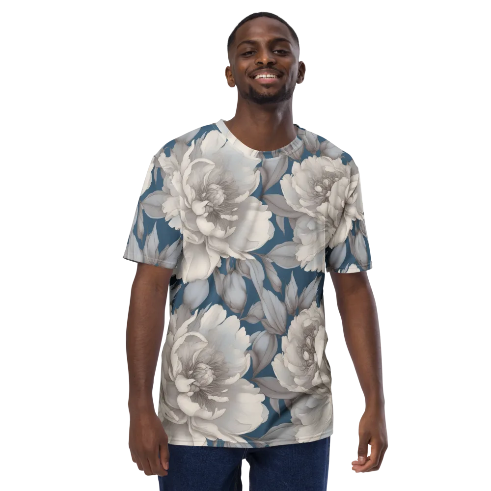 Silver Petal Tide on Men's Crew Neck T-Shirt — Front