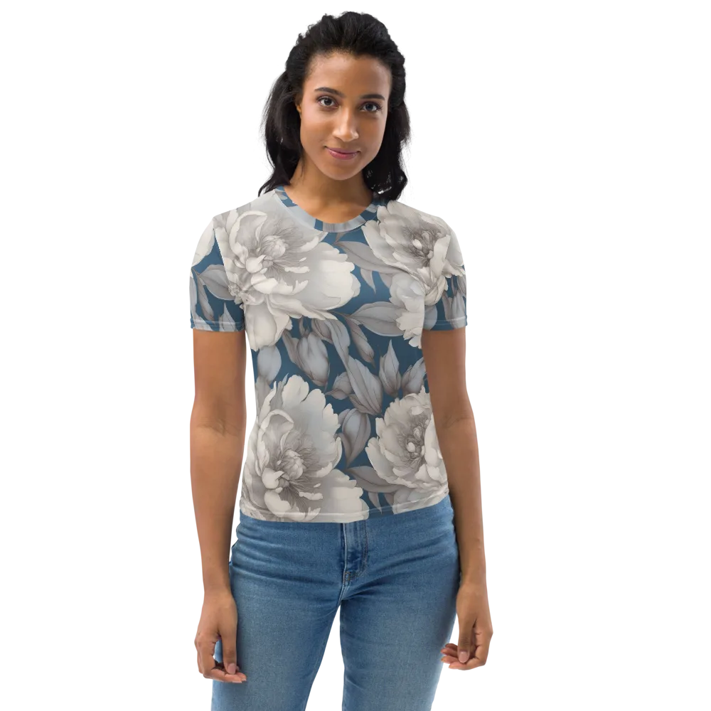 Silver Petal Tide on Women's Crew Neck T-Shirt — Front