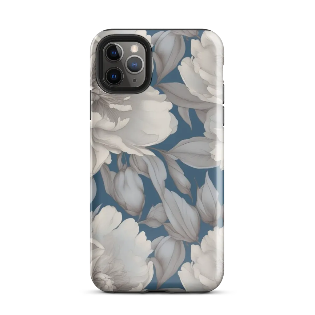 Silver Petal Tide on Tough Case for iPhone® — Front