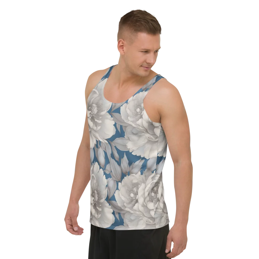 Silver Petal Tide on Men's Tank Top — Left Front